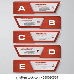Design clean number banners template/graphic or website layout. Vector.