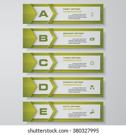 Design clean number banners template/graphic or website layout. Vector.