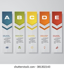 Design clean number banners template/graphic or website layout. Vector.