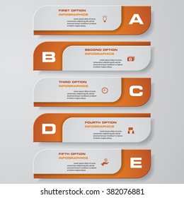 Design clean number banners template/graphic or website layout. Vector.