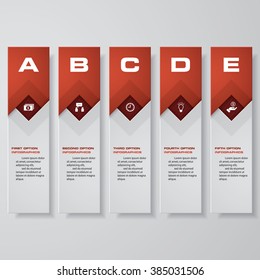 Design clean number banners template/graphic or website layout. Vector.