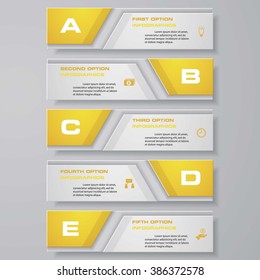 Design clean number banners template/graphic or website layout. Vector.