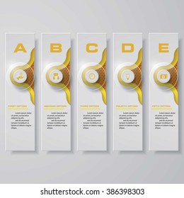Design clean number banners template/graphic or website layout. Vector.