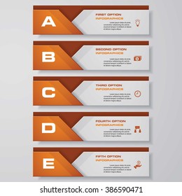 Design clean number banners template/graphic or website layout. Vector.