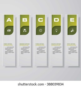Design clean number banners template/graphic or website layout. Vector.
