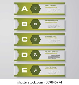 Design clean number banners template/graphic or website layout. Vector.