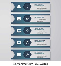 Design clean number banners template/graphic or website layout. Vector.