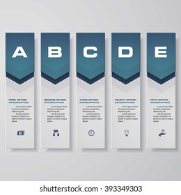 Design clean number banners template/graphic or website layout. Vector.