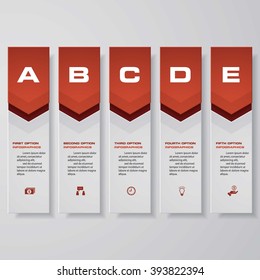 Design clean number banners template/graphic or website layout. Vector.