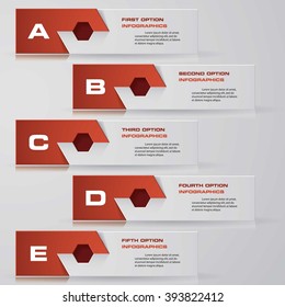 Design clean number banners template/graphic or website layout. Vector.