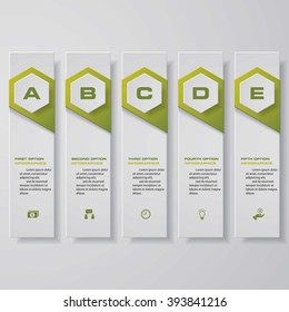 Design clean number banners template/graphic or website layout. Vector.