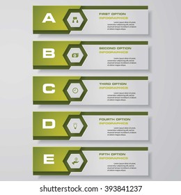 Design clean number banners template/graphic or website layout. Vector.