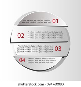 Design clean number banners template/graphic or plan layout. Vector.