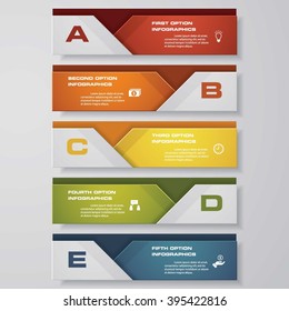 Design clean number banners template/graphic or website layout. Vector.