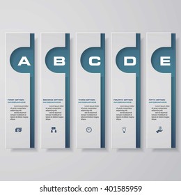 Design clean number banners template/graphic or website layout. Vector.