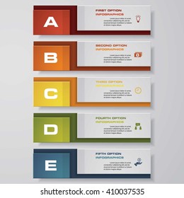 Design clean number banners template/graphic or website layout. Vector.