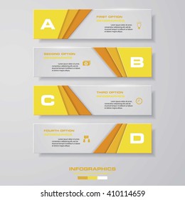 Design clean number banners template/graphic or website layout. Vector.