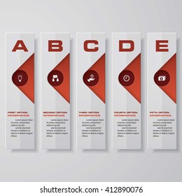 Design clean number banners template/graphic or website layout. Vector.
