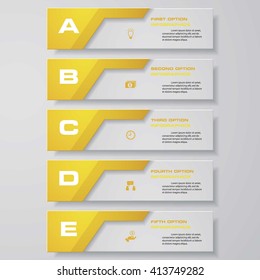 Design clean number banners template/graphic or website layout. Vector.