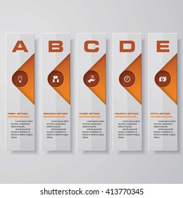 Design clean number banners template/graphic or website layout. Vector.