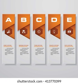Design clean number banners template/graphic or website layout. Vector.