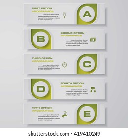 Design clean number banners template/graphic or website layout. Vector.