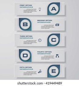 Design clean number banners template/graphic or website layout. Vector.