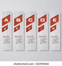 Design clean number banners template/graphic or website layout. Vector.