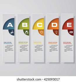 Design clean number banners template/graphic or website layout. Vector.