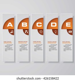 Design clean number banners template/graphic or website layout. Vector.