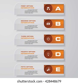 Design clean number banners template/graphic or website layout. Vector.