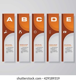 Design clean number banners template/graphic or website layout. Vector.