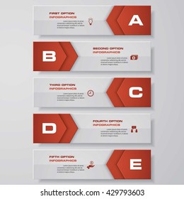Design clean number banners template/graphic or website layout. Vector.