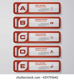 Design clean number banners template/graphic or website layout. Vector.