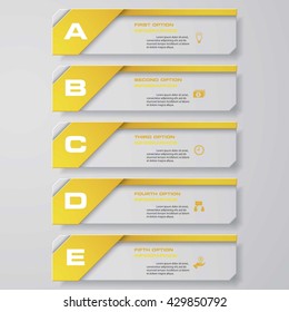 Design clean number banners template/graphic or website layout. Vector.