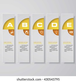 Design clean number banners template/graphic or website layout. Vector.