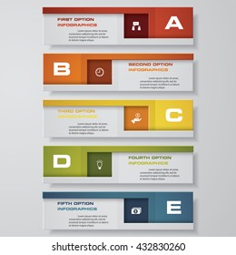 Design clean number banners template/graphic or website layout. Vector.