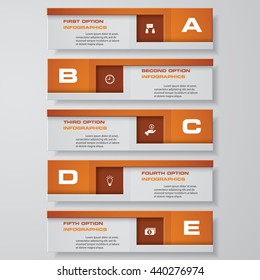 Design clean number banners template/graphic or website layout. Vector.