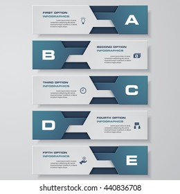 Design clean number banners template/graphic or website layout. Vector.