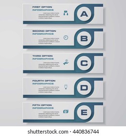 Design clean number banners template/graphic or website layout. Vector.