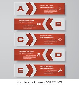 Design clean number banners template/graphic or website layout. Vector.