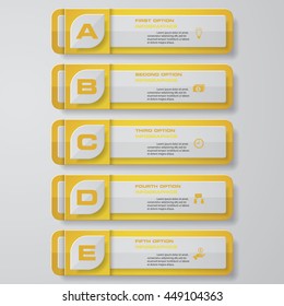 Design clean number banners template/graphic or website layout. Vector.