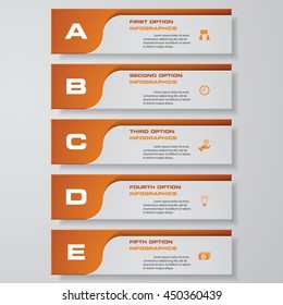 Design clean number banners template/graphic or website layout. Vector.