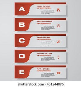 Design clean number banners template/graphic or website layout. Vector.