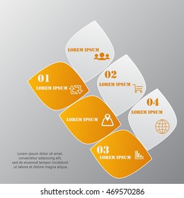 Design clean number banners template/graphic or website layout. Vector.