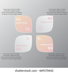 Design clean number banners template/graphic or website layout. Vector.