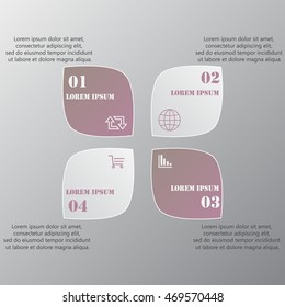 Design clean number banners template/graphic or website layout. Vector.