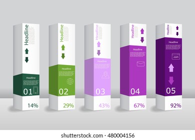 Design clean number banners template/graphic or website layout. Vector.