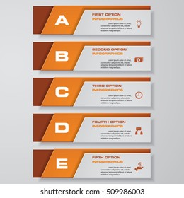 Design clean number banners template/graphic or website layout. Vector.