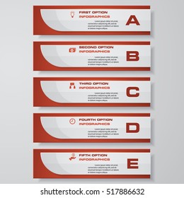 Design clean number banners template/graphic or website layout. Vector.